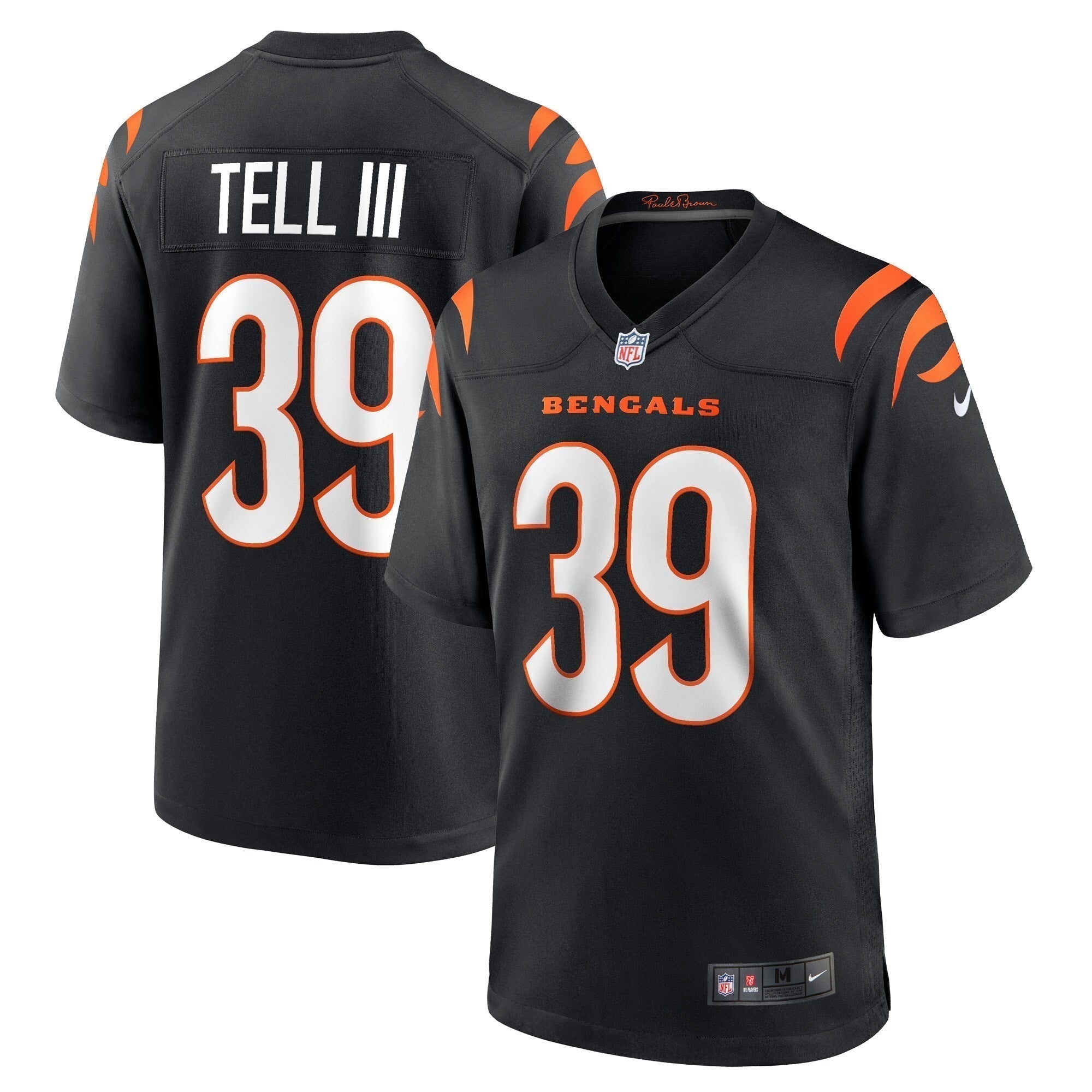 Marvell Tell III Cincinnati Bengals Nike Game   Jersey - Black