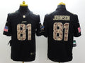 Men's Detroit Lions Calvin Johnson #81 Black Game Jersey1