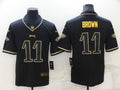 Men's Philadelphia Eagles A.J. Brown #11 Black Game Player Jersey1