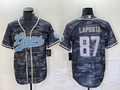 Men's Detroit Lions Sam LaPorta #87 Grey Camouflage Player Jersey1 Joint Edition