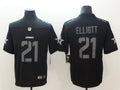 Men's Dallas Cowboys Ezekiel Elliott #21 Black Team Game Jersey1