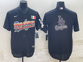 Men's Los Angeles Dodgers Black Blank Replica Jersey1
