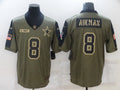 Men's Dallas Cowboys Troy Aikman #8 Brown Game Jersey1