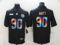 Men's Pittsburgh Steelers #90 T.J. Watt Black Game Player Jersey1