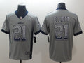 Men's Dallas Cowboys Ezekiel Elliott #21 Gray Authentic Game Jersey1