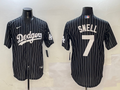 Men's Los Angeles Dodgers Blake Snell #7 Black Alternate Limited Player Jersey