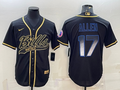 Men's Buffalo Bills Josh Allen #17 Black Game Player Jersey1 Joint Edition