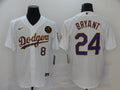 Men's Los Angeles Dodgers Kobe Bryant #8-24 White Replica Player Jersey1