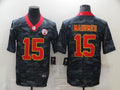 Men's Kansas City Chiefs Patrick Mahomes #15 Gray Camouflage Player Game Jersey1