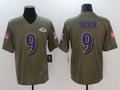 Men's Baltimore Ravens Justin Tucker #9 Brown Game Jersey1
