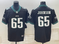 Men's Philadelphia Eagles Fred Johnson #65 Black Game Jersey1