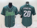 Men's Philadelphia Eagles Brian Dawkins #20 Midnight Green Game Jersey1 Joint Edition