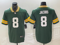 Men's Green Bay Packers Josh Jacobs #8 Green Game Player Jersey1