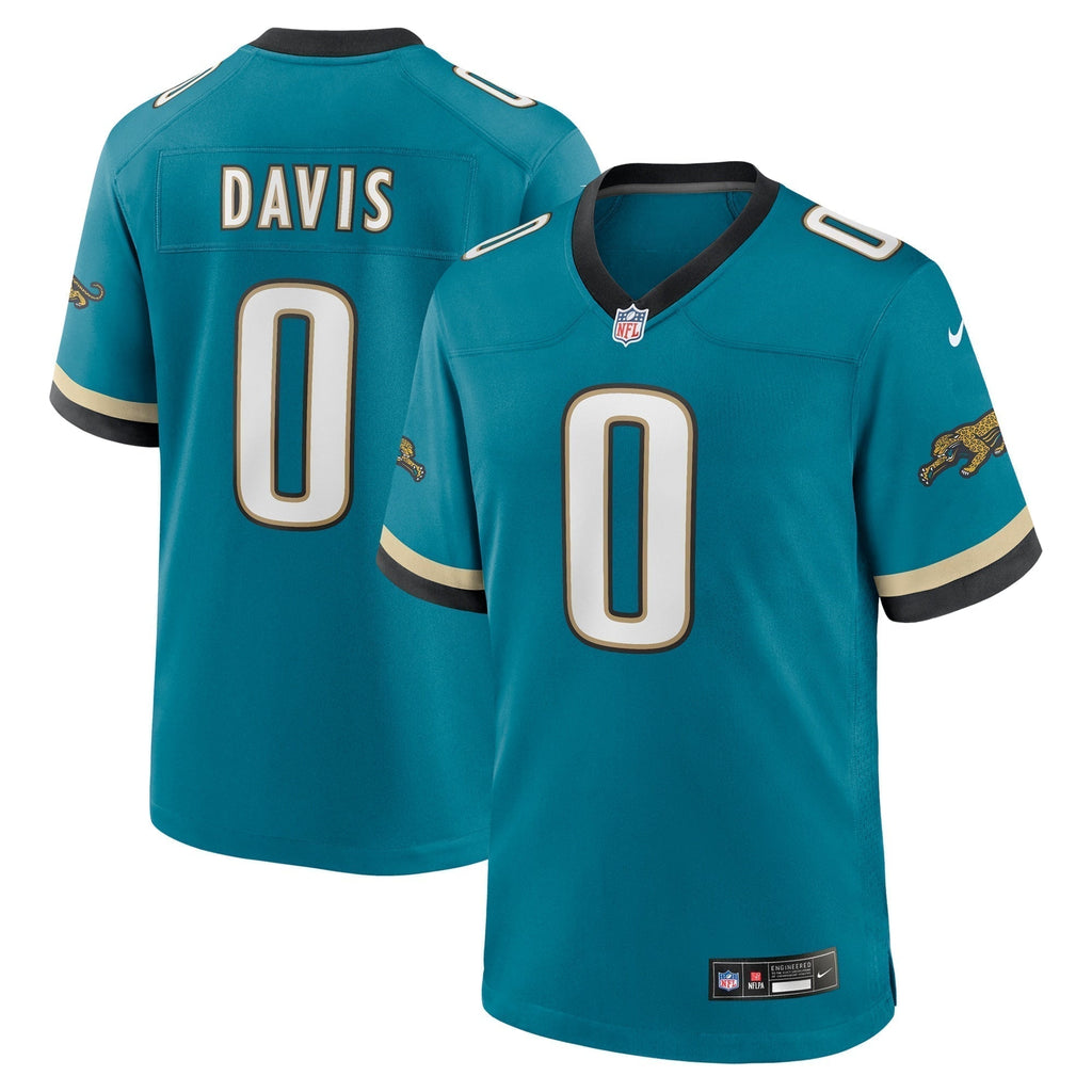 Gabe Davis Jacksonville Jaguars Nike Prowler Throwback   Game Jersey - Teal