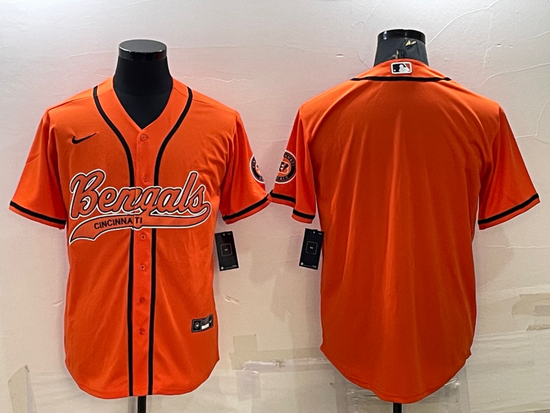 Men's Cincinnati Bengals Orange Blank Jersey1