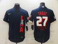 Men's Los Angeles Angels Mike Trout #27 ALL STAR Navy Jersey