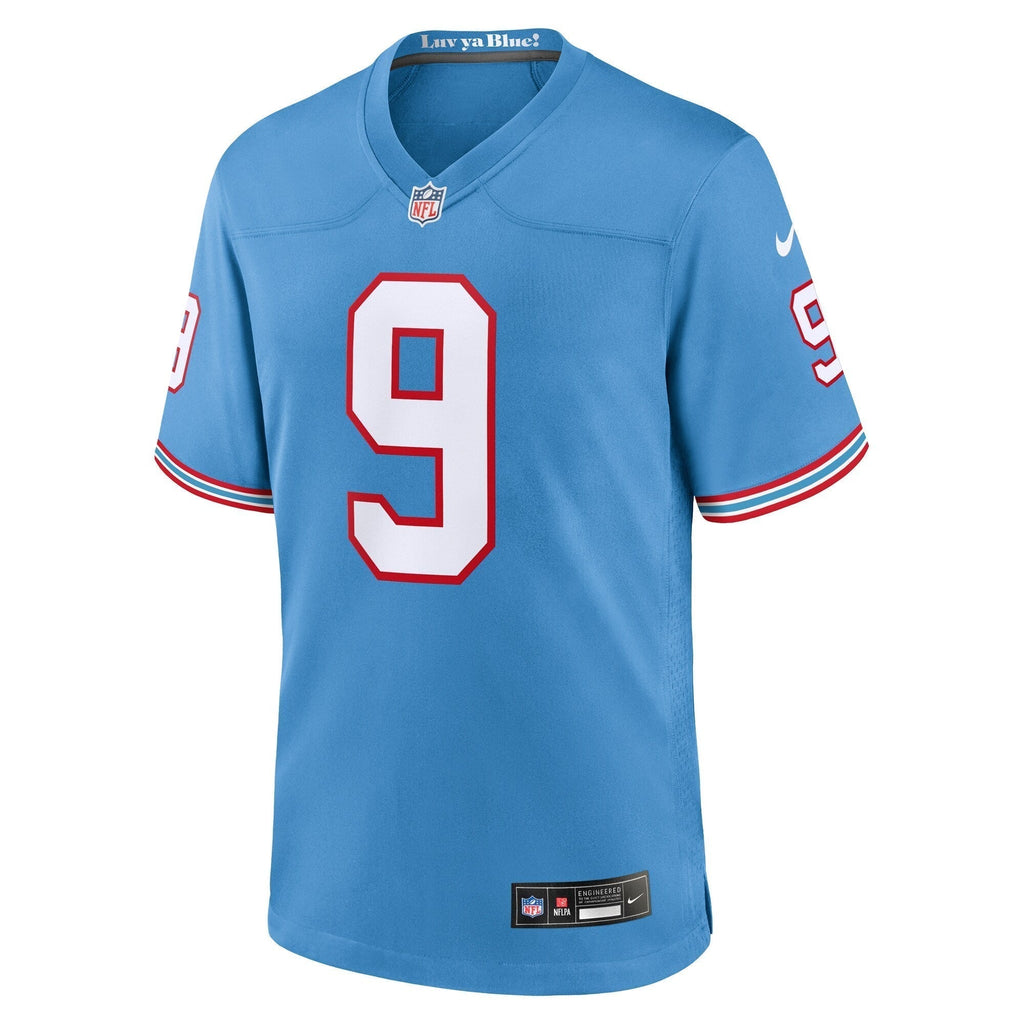 Steve McNair Tennessee Titans Nike Oilers Throwback Retired   Game Jersey - Light Blue