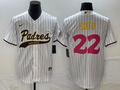 Men's San Diego Padres Juan Soto #22 White Replica Player Jersey Joint Edition