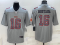 Men's San Francisco 49ers Joe Montana #16 Gray Atmosphere Game Jersey1
