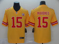 Men's Kansas City Chiefs Patrick Mahomes Yellow Inverted Legend Jersey1