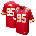 Men's Kansas City Chiefs Chris Jones #95 Red Super Bowl LVIII Game Jersey1