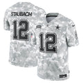 Roger Staubach Dallas Cowboys Nike 2024 Salute to Service Retired   Limited Jersey - Arctic Camo