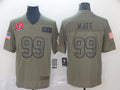 Men's Houston Texans J.J. Watt #99 Brown Game Jersey1