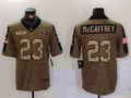 Men's San Francisco 49ers Christian McCaffrey #23 Brown Game Player Jersey1