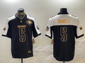 Men's Washington Commanders Jayden Daniels #5 Black Game Player Jersey1