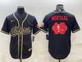Men's San Francisco 49ers Joe Montana #16 Black Game Player Jersey1 Joint Edition