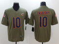 Men's Chicago Bears Mitch Trubisky #10 Army Green Game Jersey1