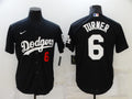 Men's Los Angeles Dodgers Trea Turner #6 Black Stitched Jersey1