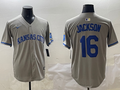 Men's Kansas City Royals Bo Jackson #16 Gray Limited Player Jersey1