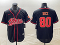 Men's San Francisco 49ers Jerry Rice #80 Black Fashion Jersey1 Joint Edition