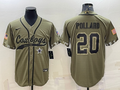 Men's Dallas Cowboys Tony Pollard #20 Olive 2022 Salute To Service Limited Jersey1 Joint Edition