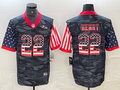 Men's Baltimore Ravens Derrick Henry #22 Grey Camouflage Game Jersey1