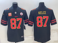 Men's Kansas City Chiefs Travis Kelce #87 Black Team Game Jersey1