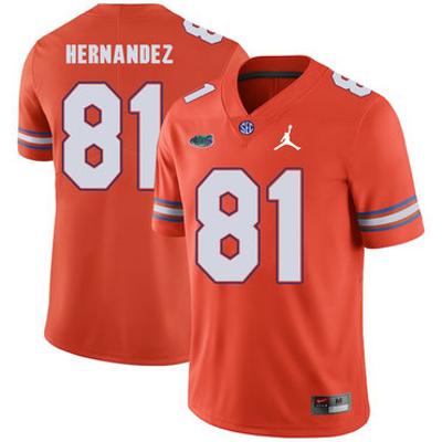 Men's Florida Gators 81  Hernandez Orange Jersey