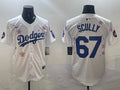Men's Los Angeles Dodgers Vince Scully #67 White Player Jersey