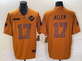 Men's Buffalo Bills Josh Allen #17 Brown 2023 Salute To Service Retired Player Limited Jersey1