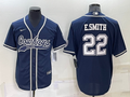 Men's Dallas Cowboys Emmitt Smith #22 Navy Game Jersey1 Joint Edition