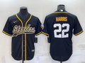 Men's Pittsburgh Steelers Najee Harris #22 Black Player Jersey1