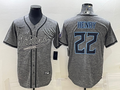 Men's Tennessee Titans Derrick Henry #22 Gray Player Jersey1