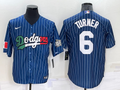Men's Los Angeles Dodgers Trea Turner #6 Blue Alternate Game Jersey1