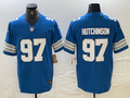 Men's Detroit Lions Aidan Hutchinson #97 Blue Vapor F.U.S.E. Limited Jersey1