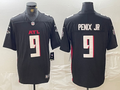 Men's Atlanta Falcons Michael Penix Jr. #9 Black 2024 NFL Draft First Round Pick Player Game Jersey1