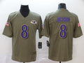 Men's Baltimore Ravens #8 Lamar Jackson Brown Game Jersey1
