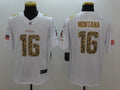 Men's San Francisco 49ers Joe Montana #16 White Player Game Jersey1