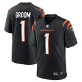 Number 1 Groom Cincinnati Bengals Nike Game Jersey - Black