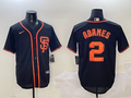 Men's San Francisco Giants Willy Adames #2 Black Replica Player Jersey